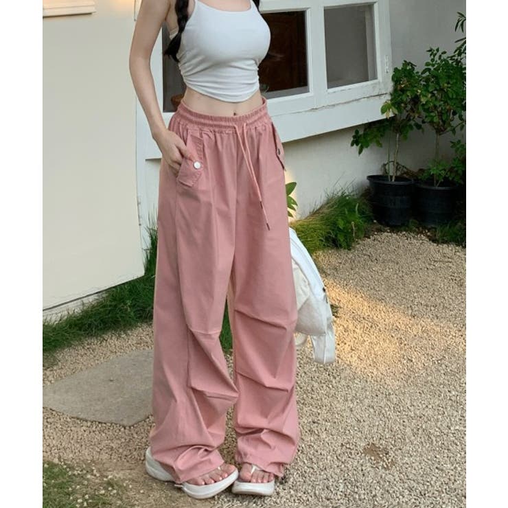 ストラップバンディングワイドロングパンツ | by muni:r | 詳細画像23 