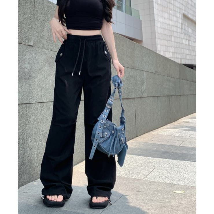 ストラップバンディングワイドロングパンツ | by muni:r | 詳細画像4 