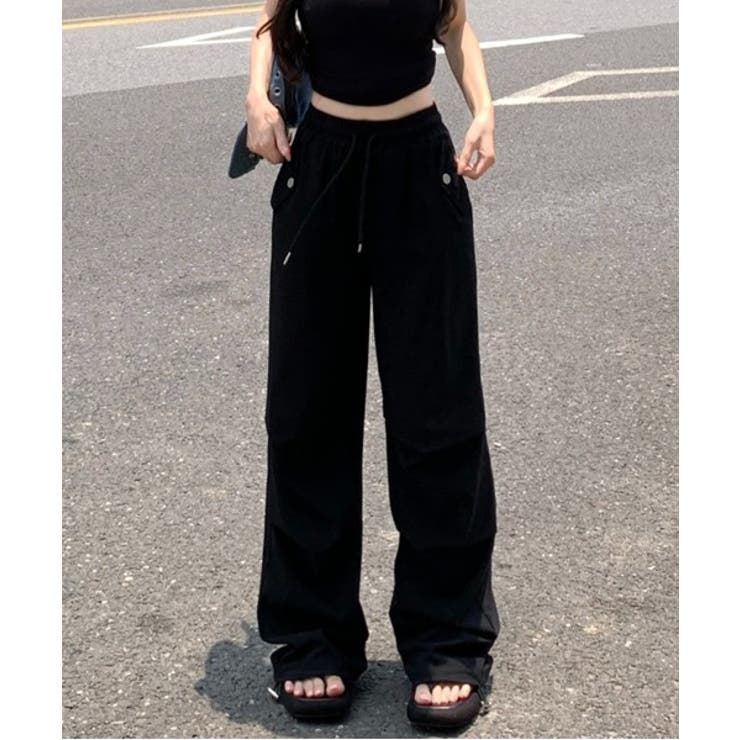 ストラップバンディングワイドロングパンツ | by muni:r | 詳細画像5 