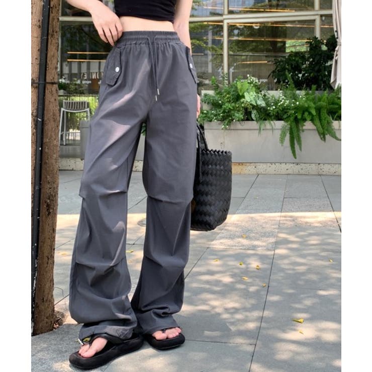 ストラップバンディングワイドロングパンツ | by muni:r | 詳細画像7 