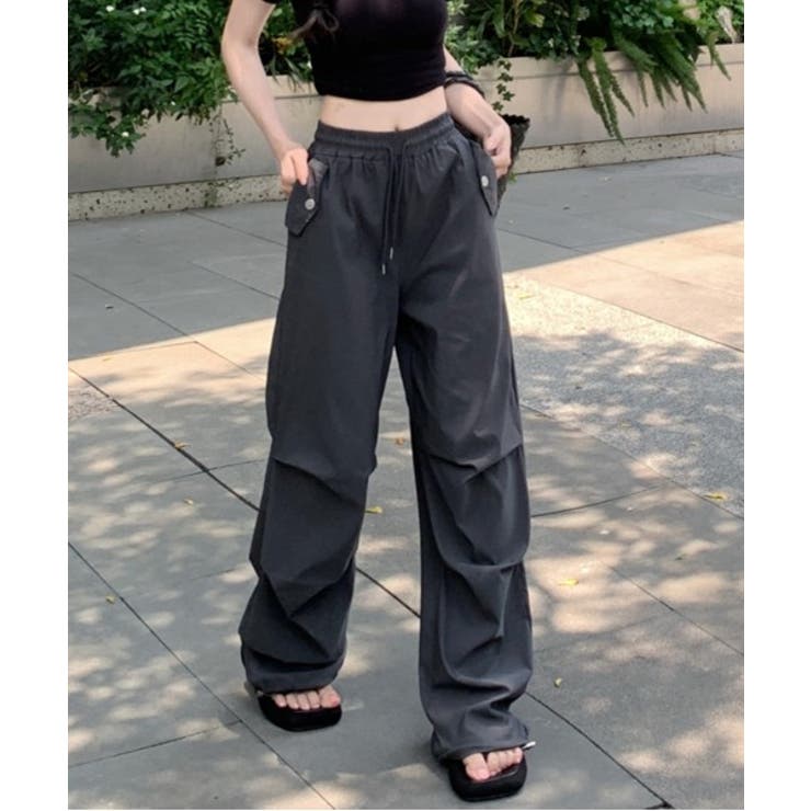 ストラップバンディングワイドロングパンツ | by muni:r | 詳細画像9 