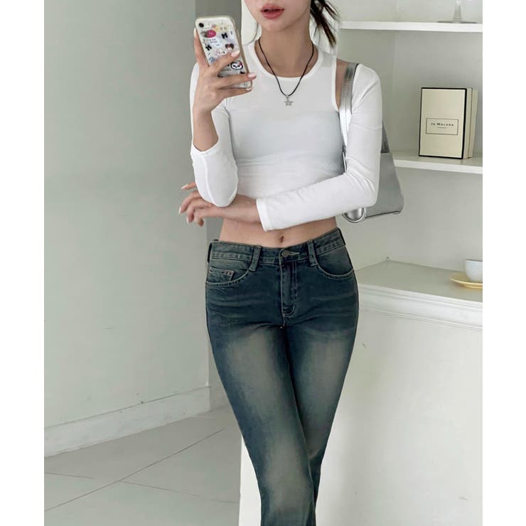 スリムフィットショルダースリットロングTシャツ 2023 FW | by muni:r | 詳細画像26 