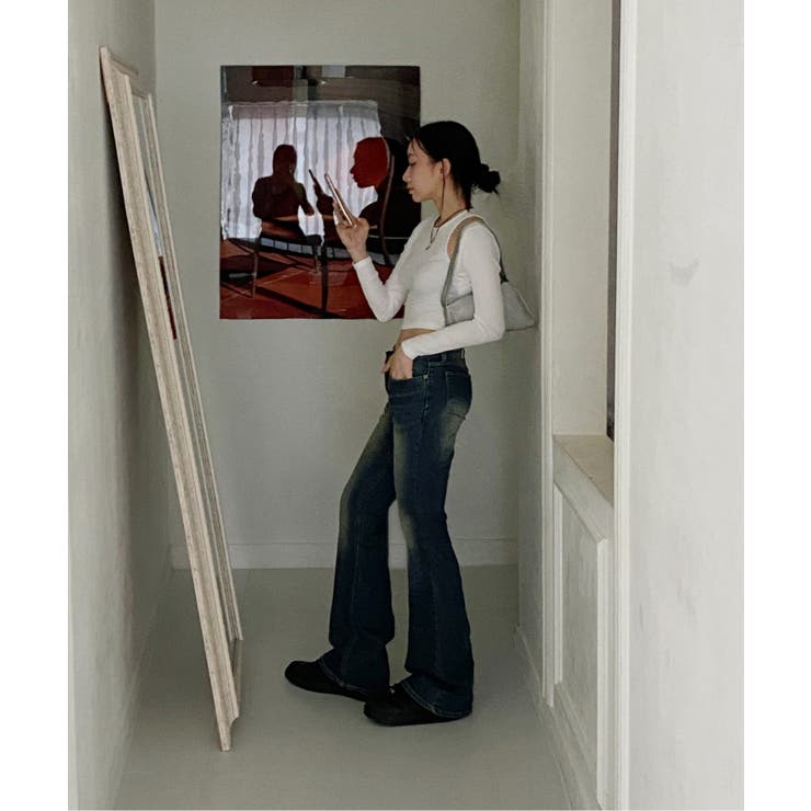 スリムフィットショルダースリットロングTシャツ 2023 FW | by muni:r | 詳細画像29 