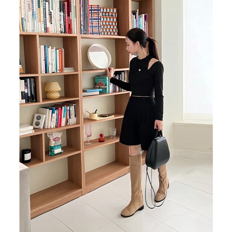 スリムフィットショルダースリットロングTシャツ 2023 FW | by muni:r | 詳細画像5 