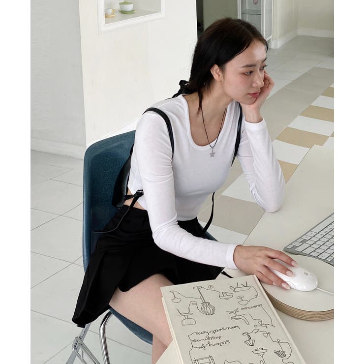 デイリーUネック無地Tシャツ/2023 FW COLLECTION | by muni:r | 詳細画像14 