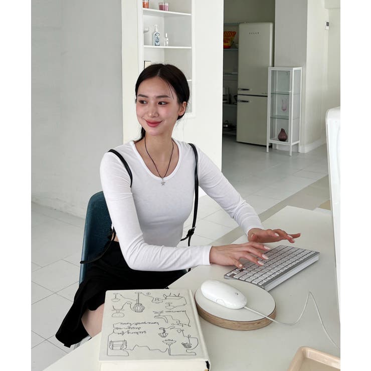 デイリーUネック無地Tシャツ/2023 FW COLLECTION | by muni:r | 詳細画像17 