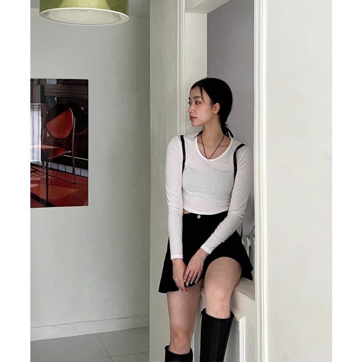 デイリーUネック無地Tシャツ/2023 FW COLLECTION | by muni:r | 詳細画像5 