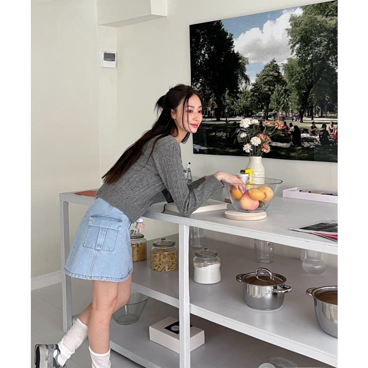 ケーブル編みニットカーディガン/2023 FW COLLECTION | by muni:r | 詳細画像12 