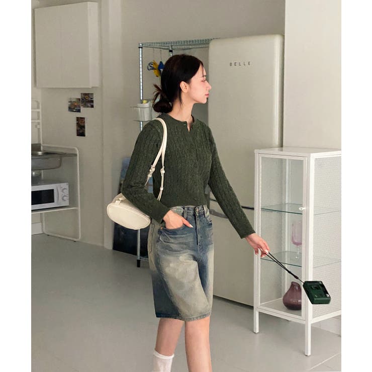 ケーブル編みニットカーディガン/2023 FW COLLECTION | by muni:r | 詳細画像35 