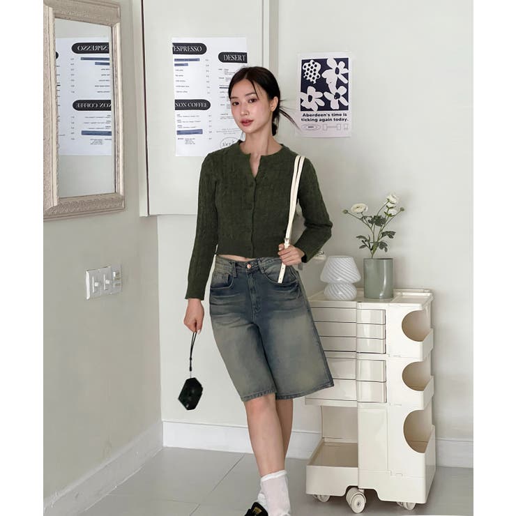 ケーブル編みニットカーディガン/2023 FW COLLECTION | by muni:r | 詳細画像37 