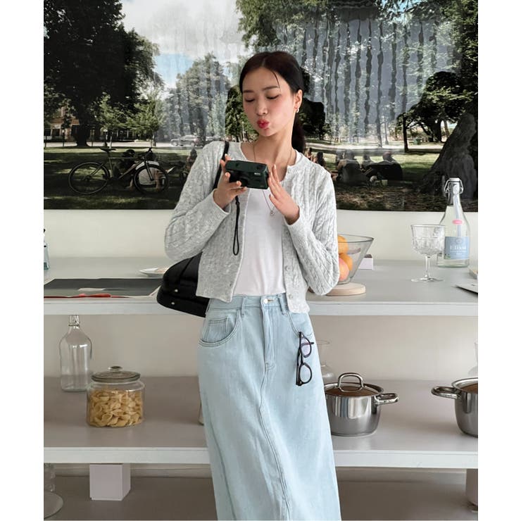 ケーブル編みニットカーディガン/2023 FW COLLECTION | by muni:r | 詳細画像41 