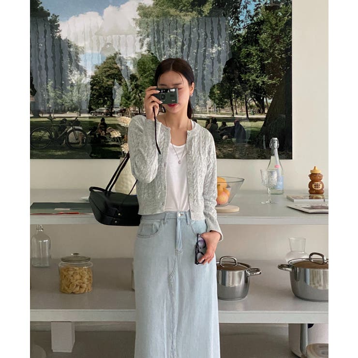 ケーブル編みニットカーディガン/2023 FW COLLECTION | by muni:r | 詳細画像42 