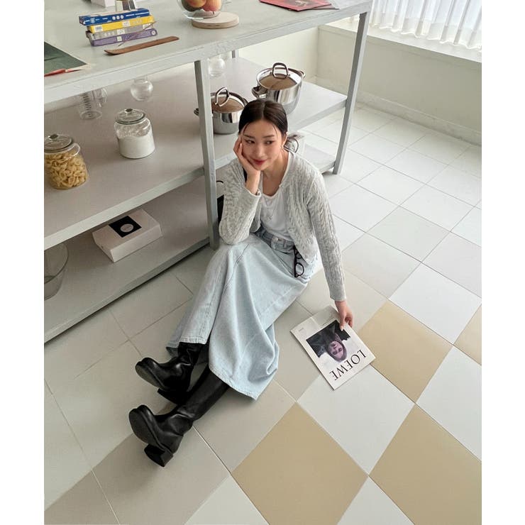 ケーブル編みニットカーディガン/2023 FW COLLECTION | by muni:r | 詳細画像45 