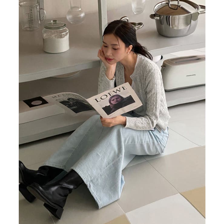 ケーブル編みニットカーディガン/2023 FW COLLECTION | by muni:r | 詳細画像47 