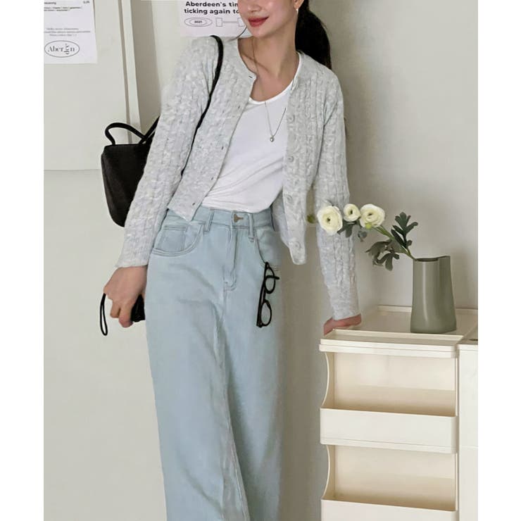 ケーブル編みニットカーディガン/2023 FW COLLECTION | by muni:r | 詳細画像53 