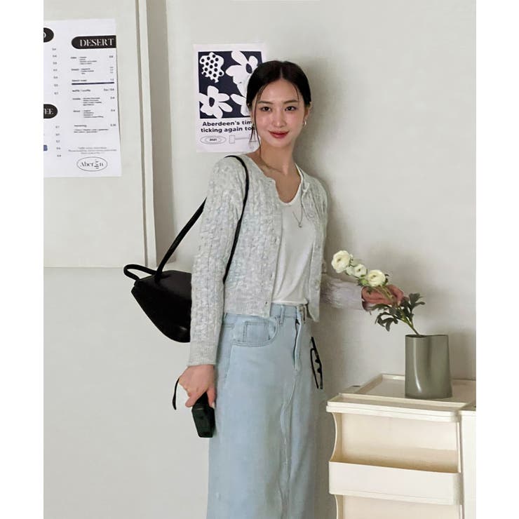 ケーブル編みニットカーディガン/2023 FW COLLECTION | by muni:r | 詳細画像54 