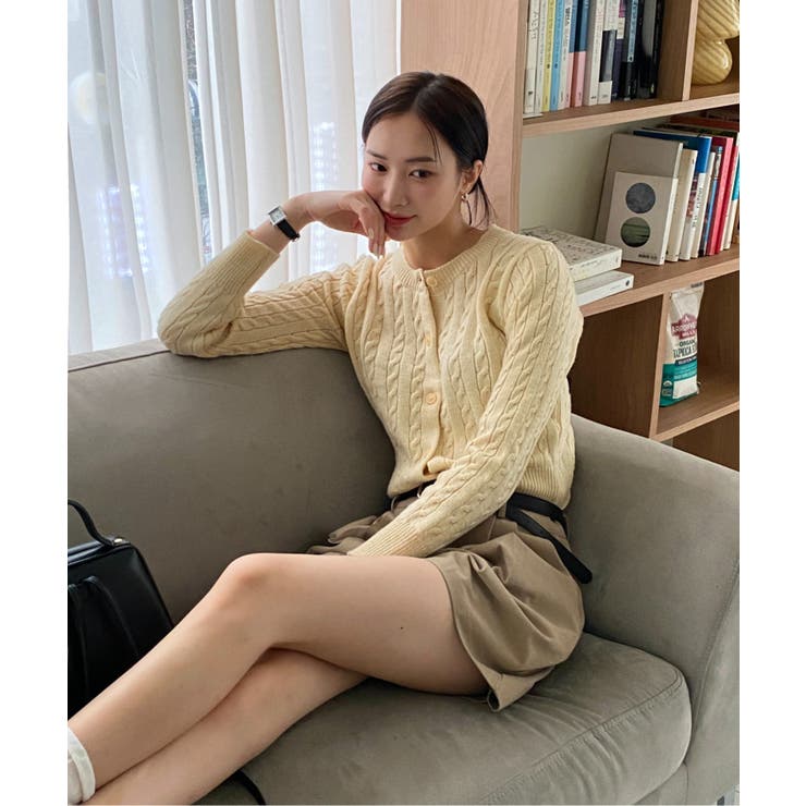 ケーブル編みニットカーディガン/2023 FW COLLECTION | by muni:r | 詳細画像55 