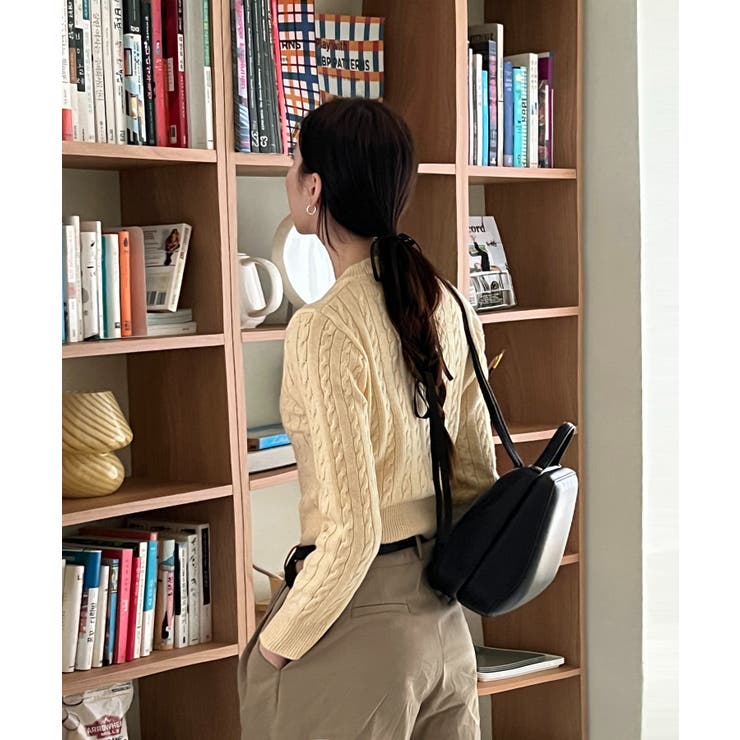 ケーブル編みニットカーディガン/2023 FW COLLECTION | by muni:r | 詳細画像64 