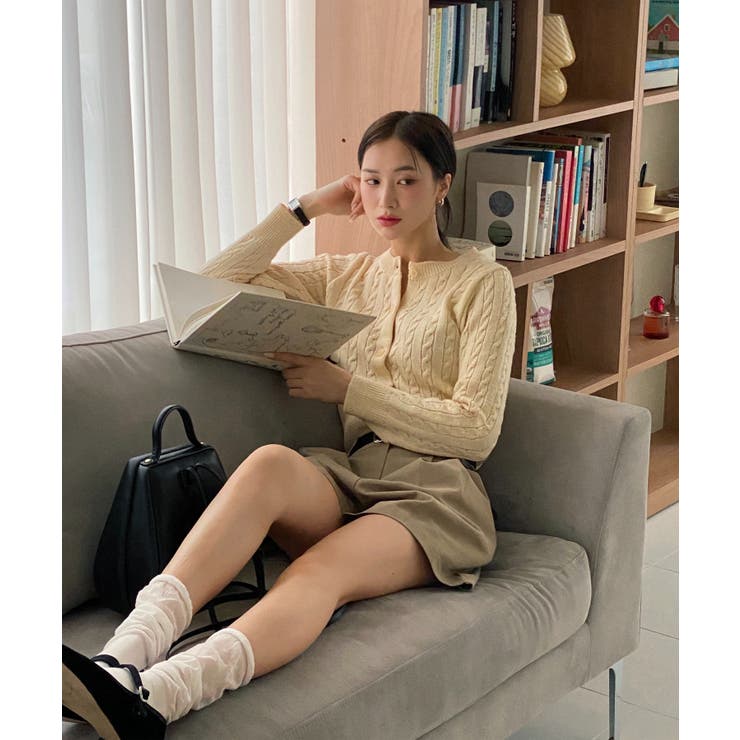 ケーブル編みニットカーディガン/2023 FW COLLECTION | by muni:r | 詳細画像67 