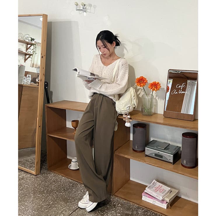 ピンタックワイドカラースラックス | by muni:r | 詳細画像2 