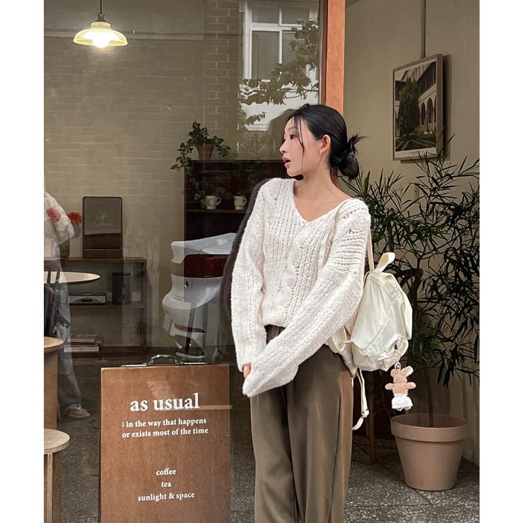 ピンタックワイドカラースラックス | by muni:r | 詳細画像23 