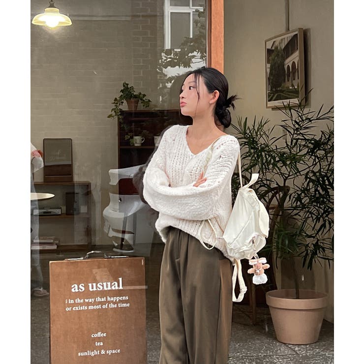 ピンタックワイドカラースラックス | by muni:r | 詳細画像24 