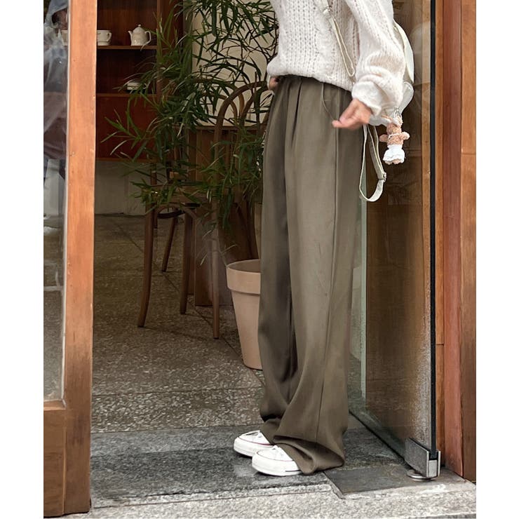 ピンタックワイドカラースラックス | by muni:r | 詳細画像25 