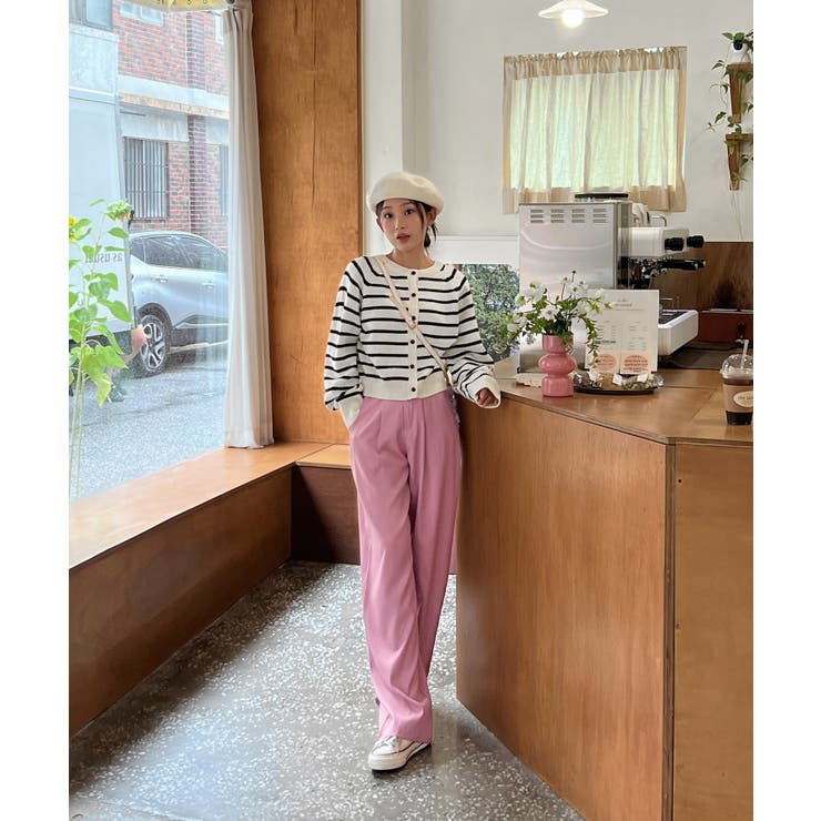 ピンタックワイドカラースラックス | by muni:r | 詳細画像30 