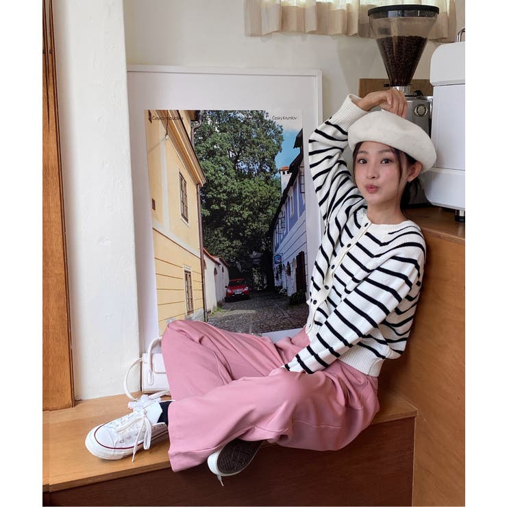 ピンタックワイドカラースラックス | by muni:r | 詳細画像45 