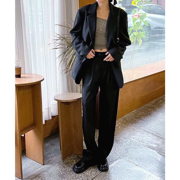 ピンタックワイドカラースラックス | by muni:r | 詳細画像47 