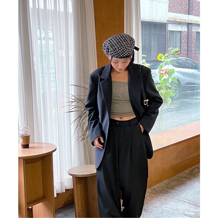 ピンタックワイドカラースラックス | by muni:r | 詳細画像48 