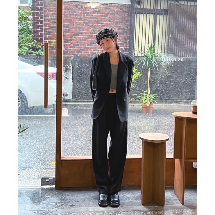 ピンタックワイドカラースラックス | by muni:r | 詳細画像50 