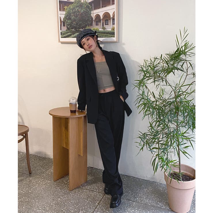 ピンタックワイドカラースラックス | by muni:r | 詳細画像57 