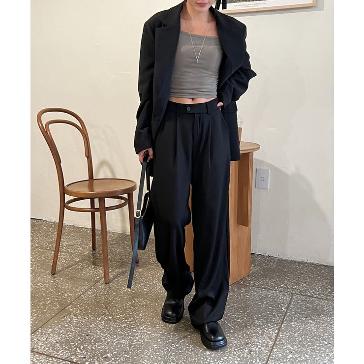 ピンタックワイドカラースラックス | by muni:r | 詳細画像58 