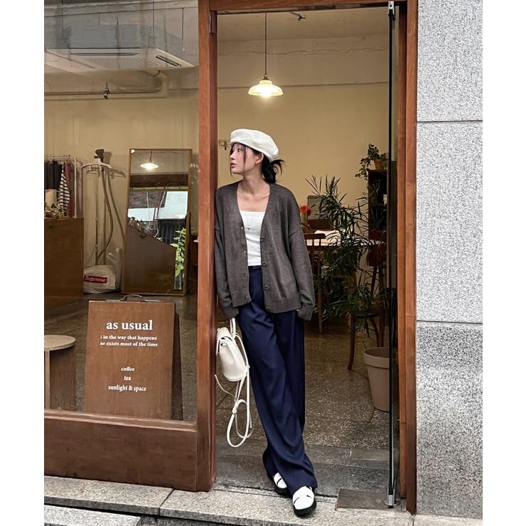 ピンタックワイドカラースラックス | by muni:r | 詳細画像75 