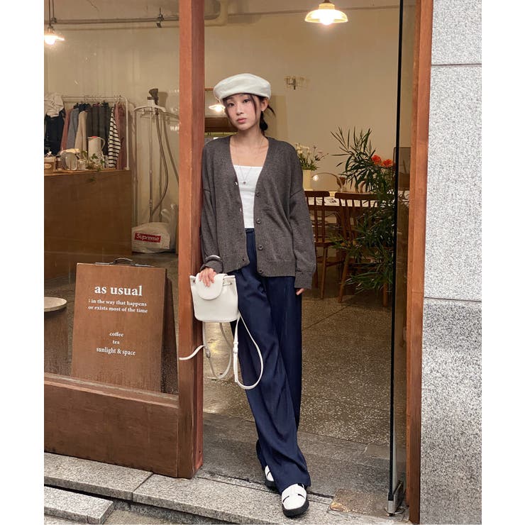 ピンタックワイドカラースラックス | by muni:r | 詳細画像76 