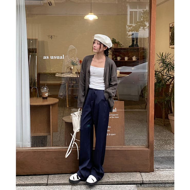 ピンタックワイドカラースラックス | by muni:r | 詳細画像77 