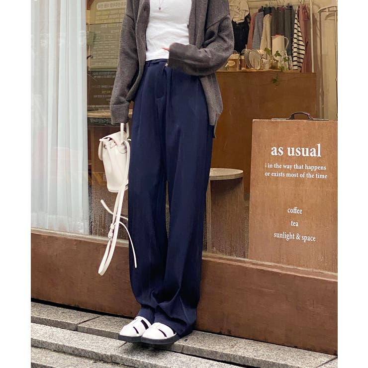 ピンタックワイドカラースラックス | by muni:r | 詳細画像82 