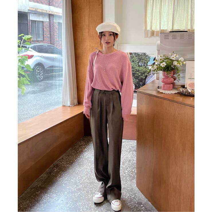 ピンタックワイドカラースラックス | by muni:r | 詳細画像85 