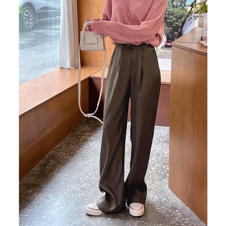 ピンタックワイドカラースラックス | by muni:r | 詳細画像88 