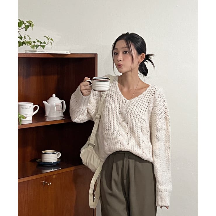 ピンタックワイドカラースラックス | by muni:r | 詳細画像9 