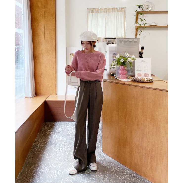 ピンタックワイドカラースラックス | by muni:r | 詳細画像92 