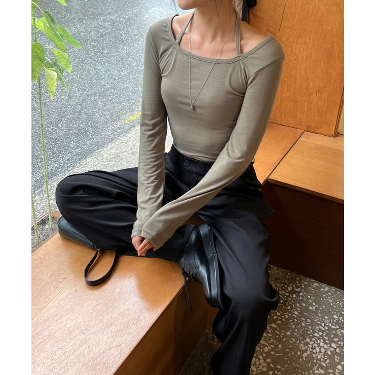 ホルターネッククロップドロングTシャツ | by muni:r | 詳細画像21 