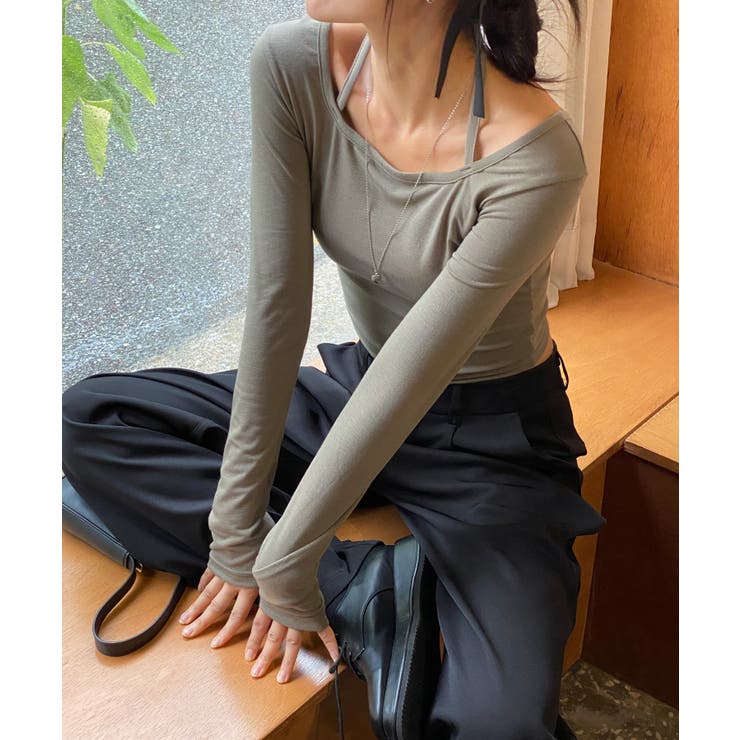 ホルターネッククロップドロングTシャツ | by muni:r | 詳細画像22 