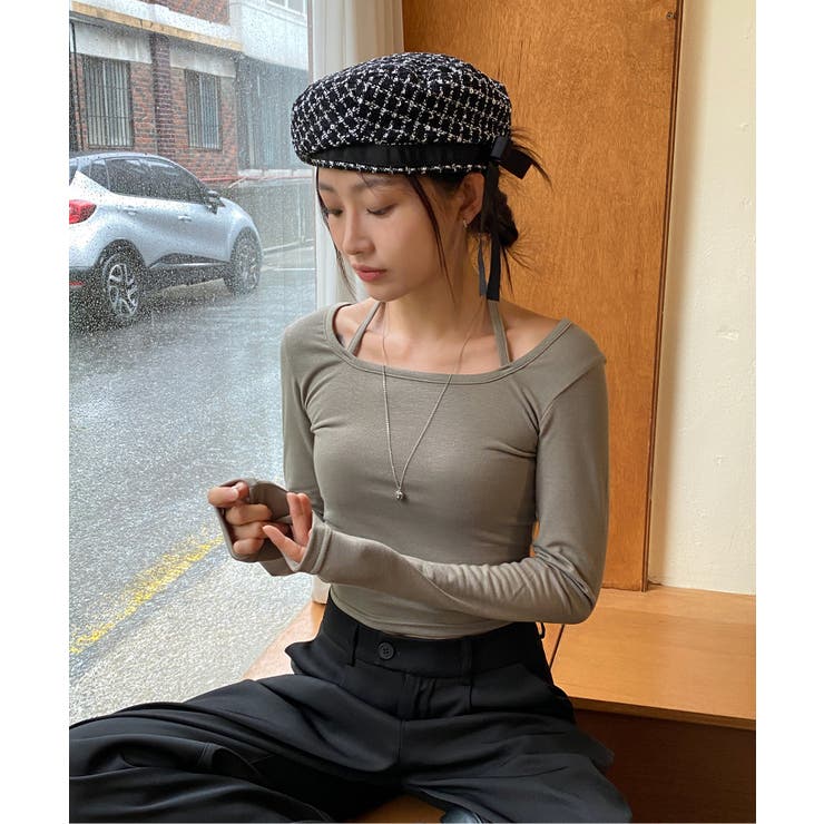 ホルターネッククロップドロングTシャツ | by muni:r | 詳細画像23 