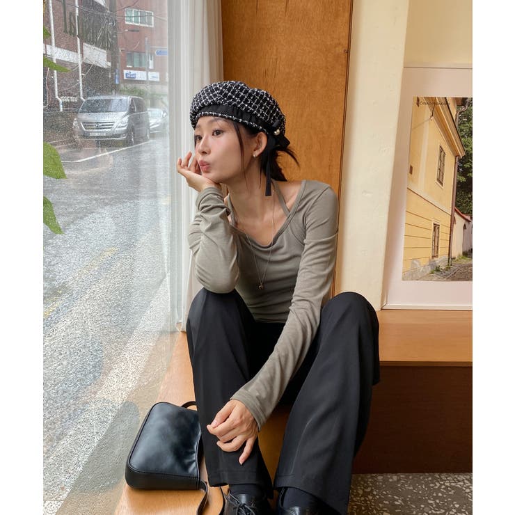 ホルターネッククロップドロングTシャツ | by muni:r | 詳細画像24 