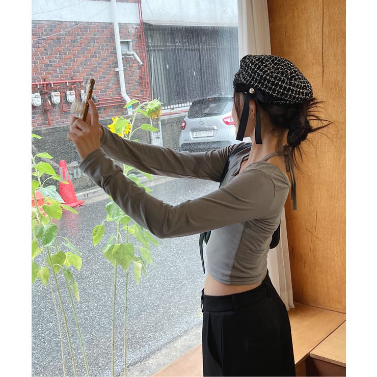 ホルターネッククロップドロングTシャツ | by muni:r | 詳細画像25 