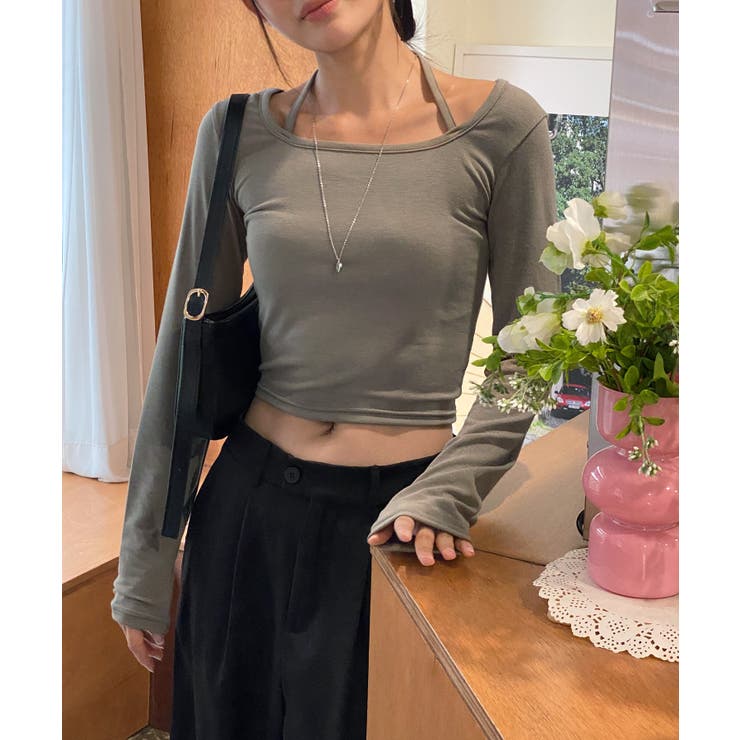 ホルターネッククロップドロングTシャツ | by muni:r | 詳細画像28 