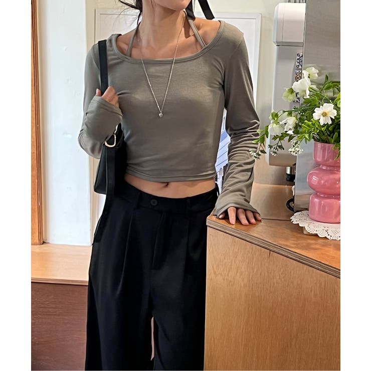 ホルターネッククロップドロングTシャツ | by muni:r | 詳細画像29 