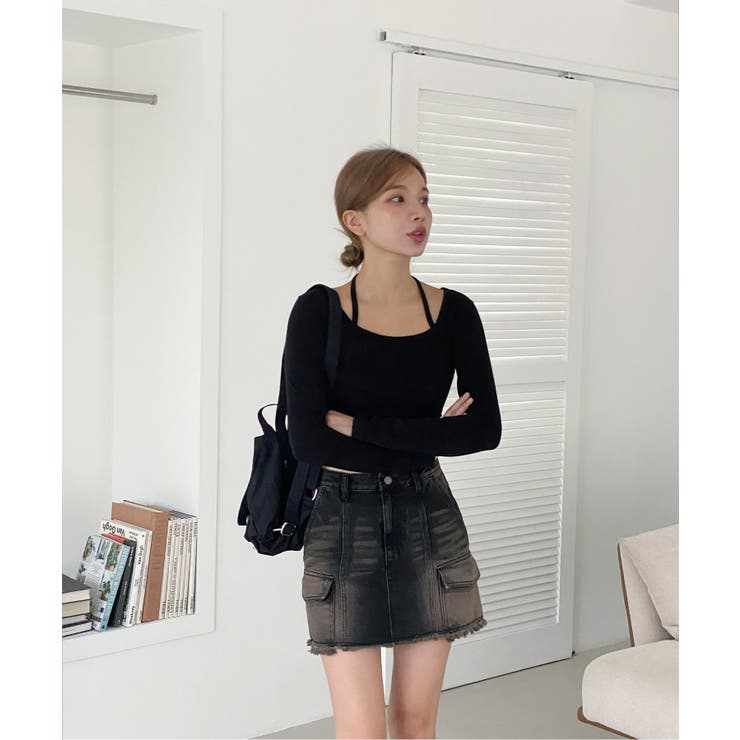 ホルターネッククロップドロングTシャツ | by muni:r | 詳細画像8 